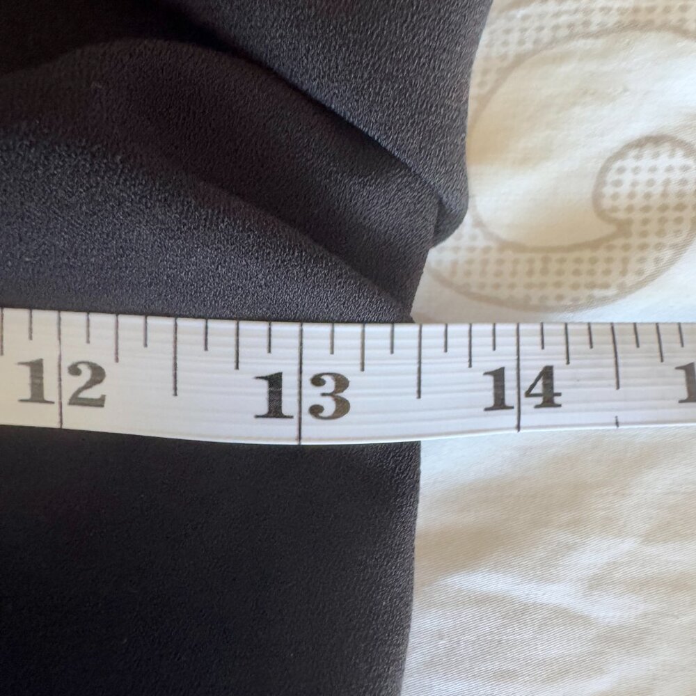 Alice & Olivia Black Ruched Long Sleeve Cocktail Dress - Picture 9 of 11